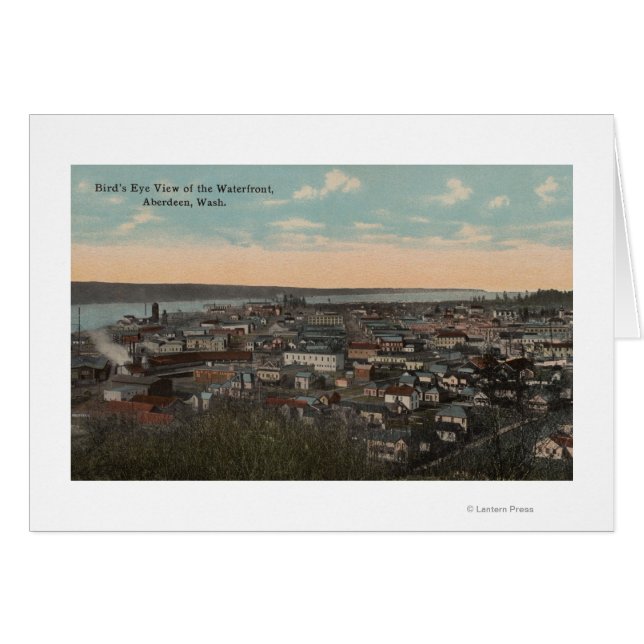 Aberdeen, WA - Bird's Eye View of Waterfront (Front Horizontal)