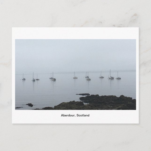 Aberdour - Boats in Mist Postcard (Front)