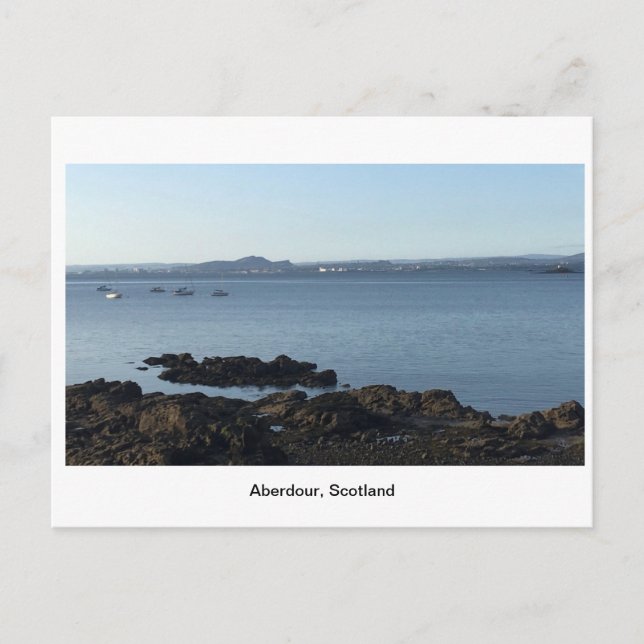 Aberdour, Scotland - Water and Rocks Postcard (Front)