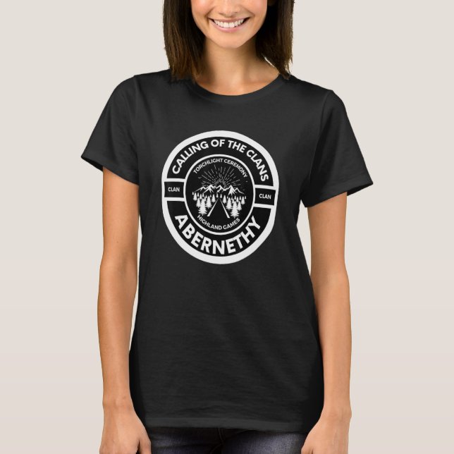 Abernethy Clan Scottish Torch Light Ceremony Highl T-Shirt (Front)