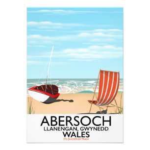 Abersoch Llanengan in Gwynedd, Wales travel poster