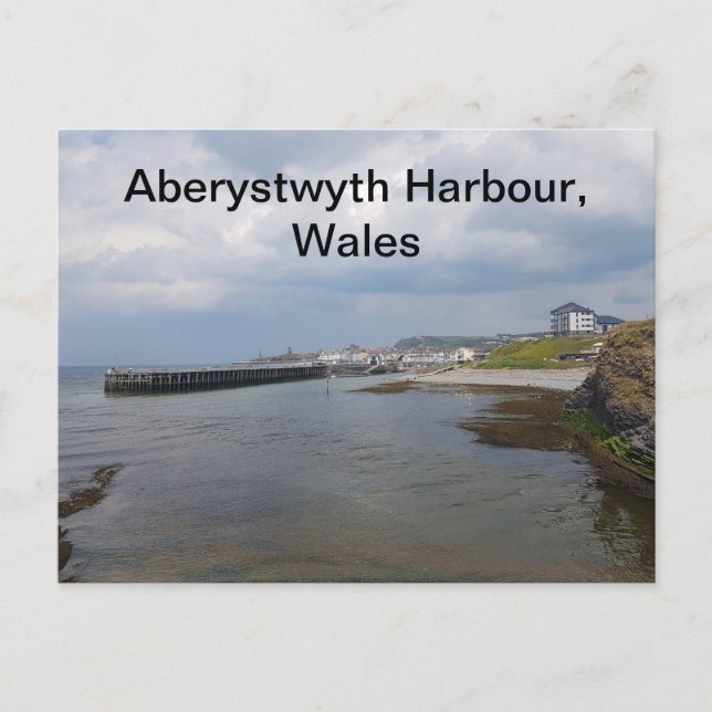Aberystwyth Harbor, Wales Holiday Postcard (Front)