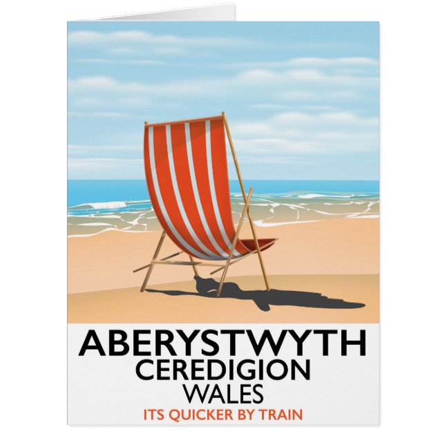 Aberystwyth Wales seaside travel poster (Front)