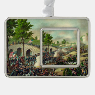 ABH Antietam Silver Plated Framed Ornament