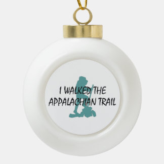 ABH Appalachian Trail Hiker Ceramic Ball Christmas Ornament