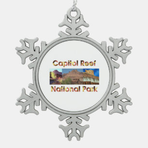 ABH Capitol Reef Snowflake Pewter Christmas Ornament