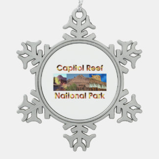 ABH Capitol Reef Snowflake Pewter Christmas Ornament
