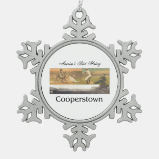 ABH Cooperstown Snowflake Pewter Christmas Ornament