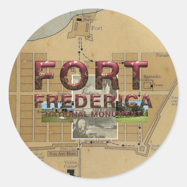 ABH Fort Frederica National Monument Classic Round Sticker (Front)