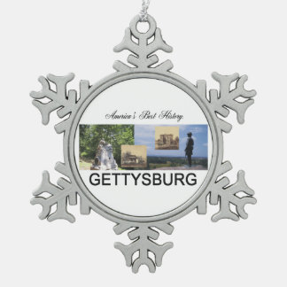 ABH Gettysburg Snowflake Pewter Christmas Ornament