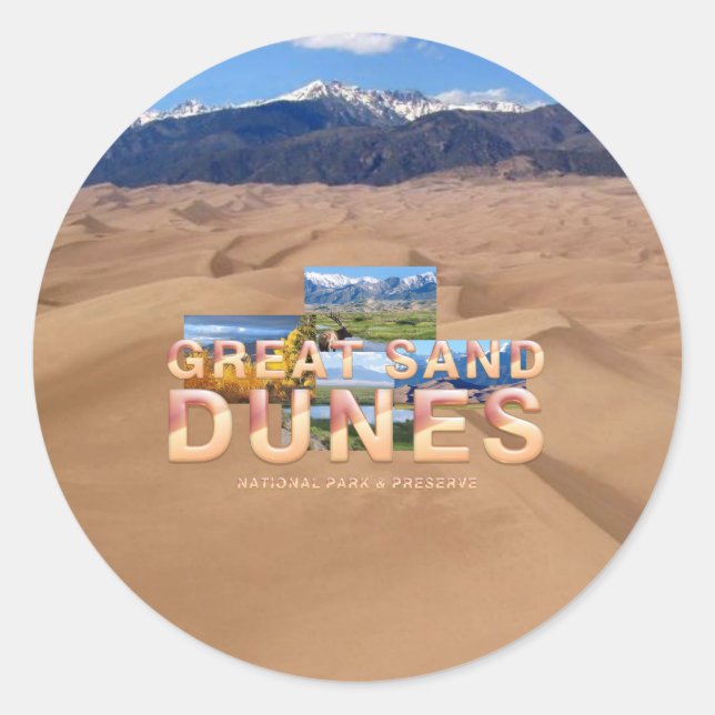 ABH Great Sand Dunes Classic Round Sticker (Front)