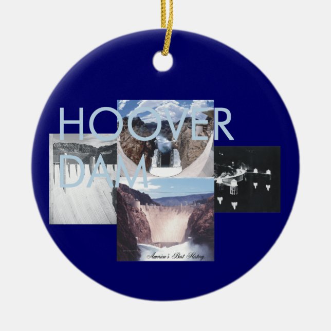 ABH Hoover Dam Ceramic Tree Decoration (Front)