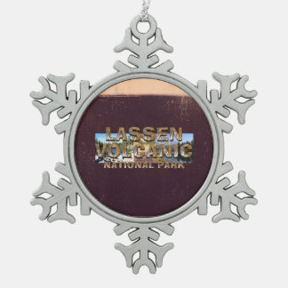 ABH Lassen Volcanic Snowflake Pewter Christmas Ornament