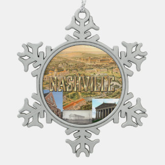 ABH Nashville Snowflake Pewter Christmas Ornament
