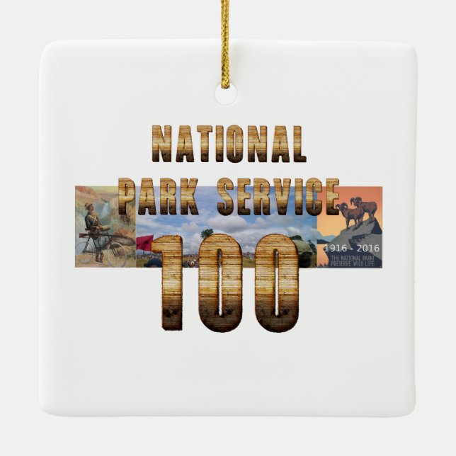 ABH National Park 100 Ceramic Tree Decoration (Back)