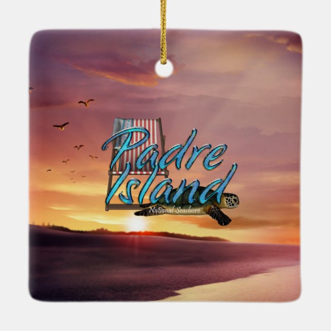 ABH Padre Island Ceramic Ornament (Back)