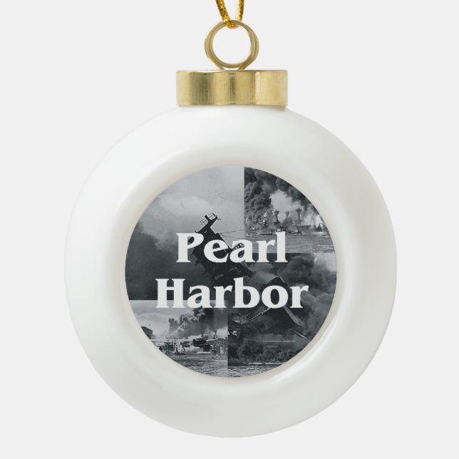 ABH Pearl Harbour Ceramic Ball Christmas Ornament (Front)