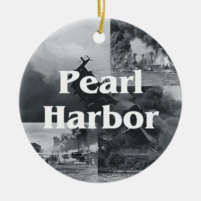 ABH Pearl Harbour Ceramic Tree Decoration (Front)