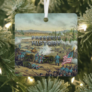 ABH Preserve Civil War Battlefields Metal Ornament