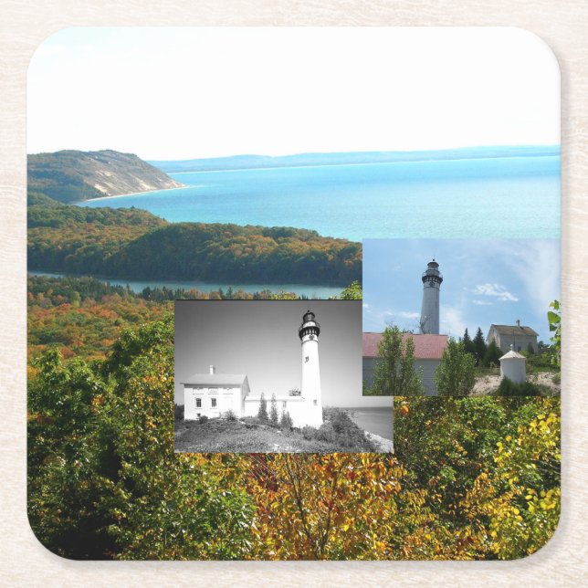 ABH Sleeping Bear Dunes Square Paper Coaster (Front)