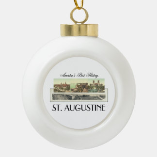 ABH St. Augustine Ceramic Ball Christmas Ornament