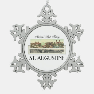 ABH St. Augustine Snowflake Pewter Christmas Ornament