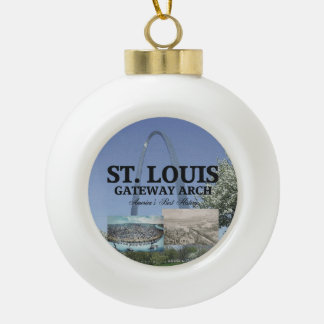 ABH St. Louis Gateway Ceramic Ball Christmas Ornament