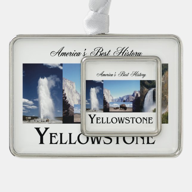 ABH Yellowstone Silver Plated Framed Ornament (Front)