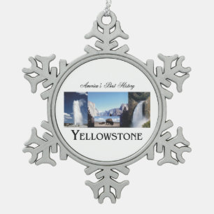 ABH Yellowstone Snowflake Pewter Christmas Ornament