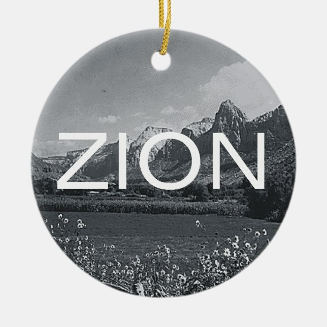 ABH Zion Ceramic Tree Decoration (Front)