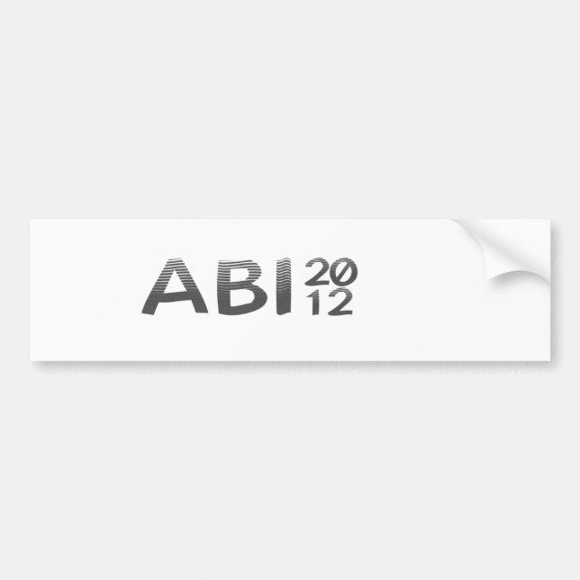 ABI 2012 BUMPER STICKER (Front)