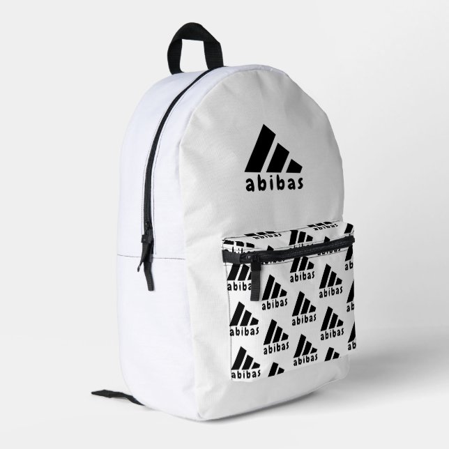 Abibas - ADIDAS Parody Logo Funny Gag Gift Printed Backpack (Back Corner Left)