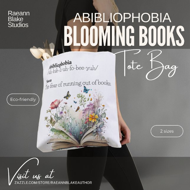 Abibliophobia Blooming Books Tote Bag (Creator Uploaded)