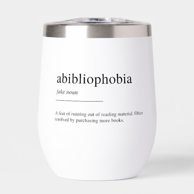 Abibliophobia definition (Front)