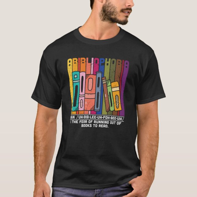 Abibliophobia Definition Retro T-Shirt (Front)