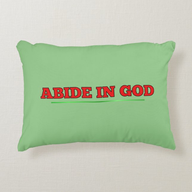 Abide in GOD Decorative Cushion (Front)