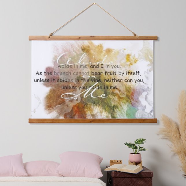 Abide in Me  Hanging Tapestry (Bedroom)
