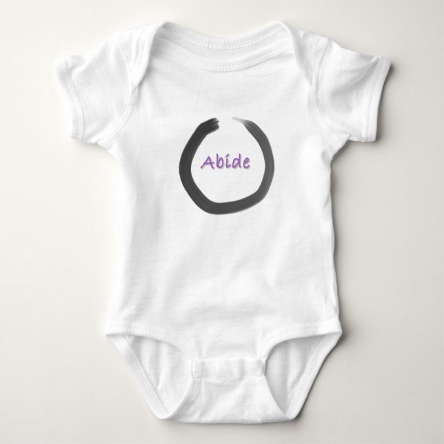 Abide Zen Buddhist Enso Circle Baby Bodysuit (Front)