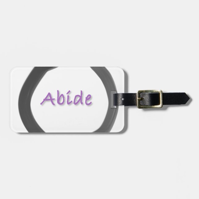 Abide Zen Buddhist Enso Circle Luggage Tag (Front Horizontal)