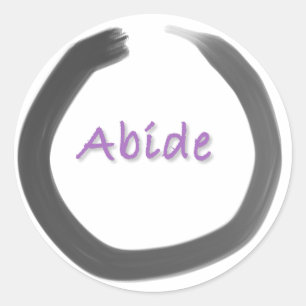 Abide Zen Buddhist Enso Circle Sticker