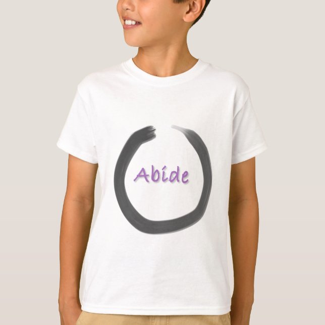 Abide Zen Buddhist Enso Circle T-Shirt (Front)