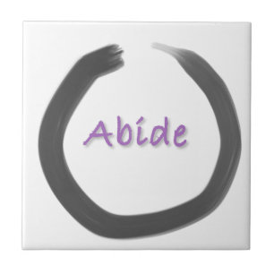 Abide Zen Buddhist Enso Circle Tile