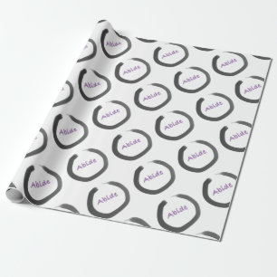 Abide Zen Buddhist Enso Circle Wrapping Paper
