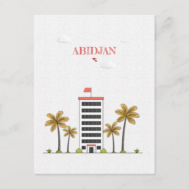 Abidjan Ivory Coast Travel Postcard (Front)