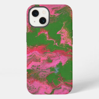 Abigail 2 Crazy Pink Green Abstract Phone Case