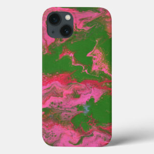 Abigail 2 Crazy Pink Green Abstract Phone Case