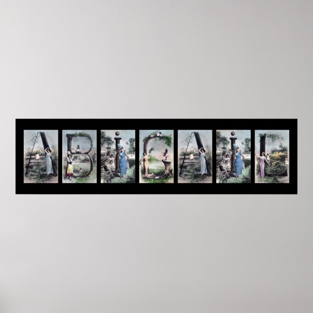 ABIGAIL Alphabet Letter Name Art Poster (Front)