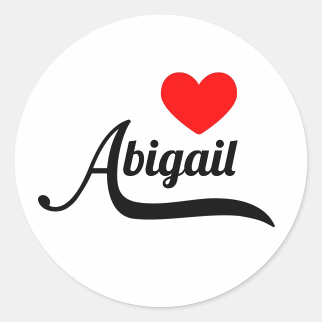 Abigail Classic Round Sticker (Front)
