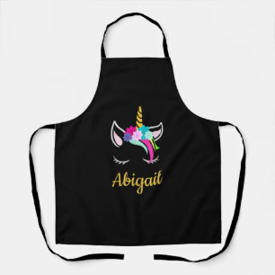 Abigail Dark Unicorn Name T-Shirt Apron