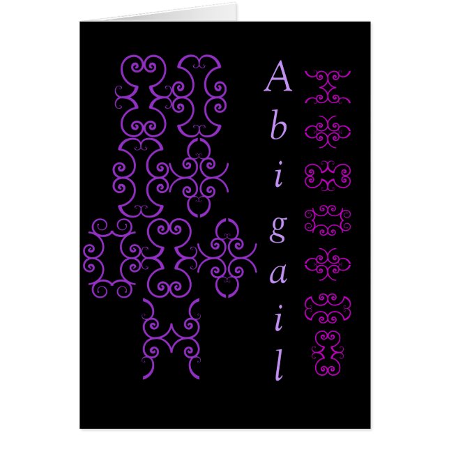 Abigail Designer Name VI Card (Front)